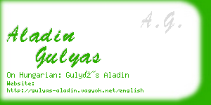 aladin gulyas business card